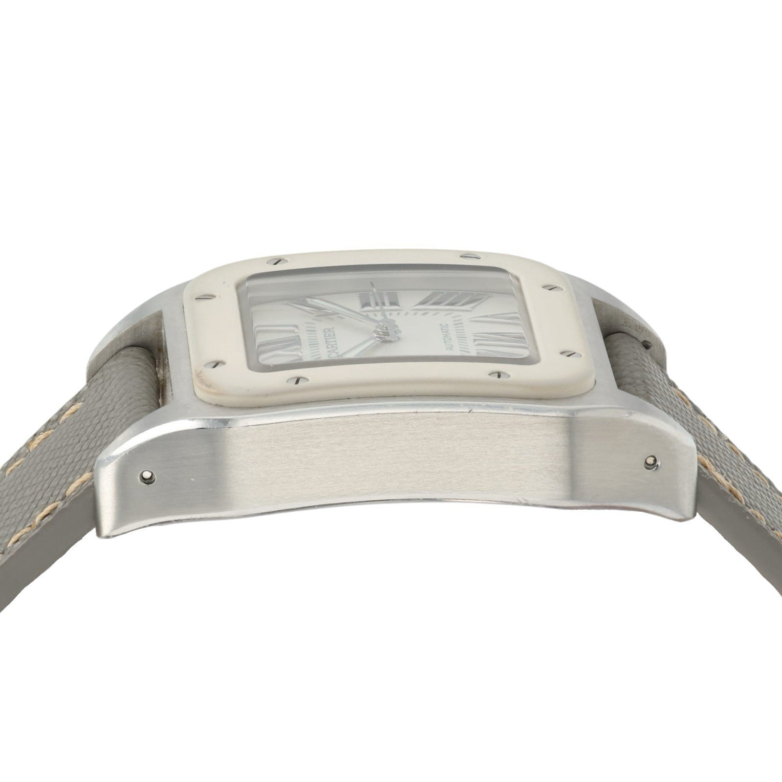 Cartier Santos 100 White Dial Stainless Steel 33x44mm Auto Watch W20129U2