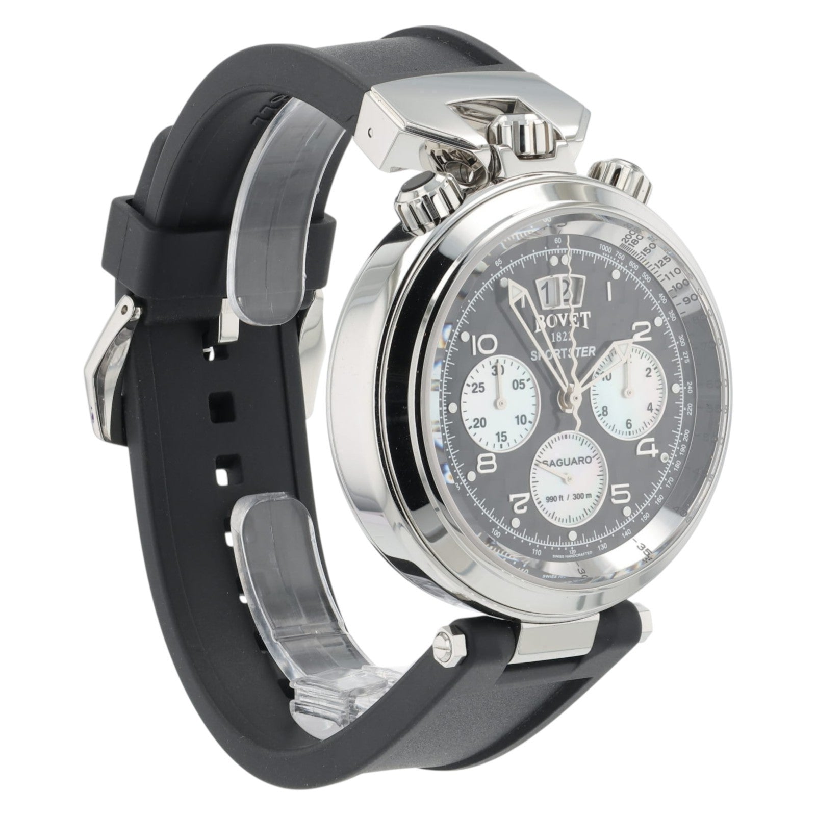 NEW 2025 Bovet Sportster Saguaro Black Carbon Dial 46mm Auto Men's Watch SP0445