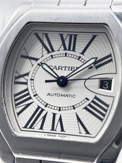 Cartier Roadster Date Roman Dial Stainless Steel Auto Men's Watch W6206017