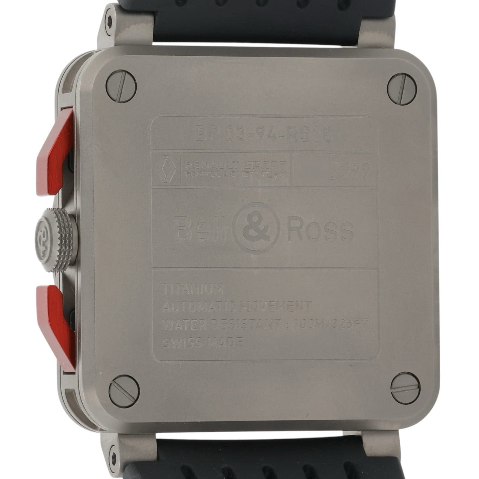 Bell & Ross BR 03-94 Titanium Black Dial 42mm Automatic Mens Watch BR03-94-RS18