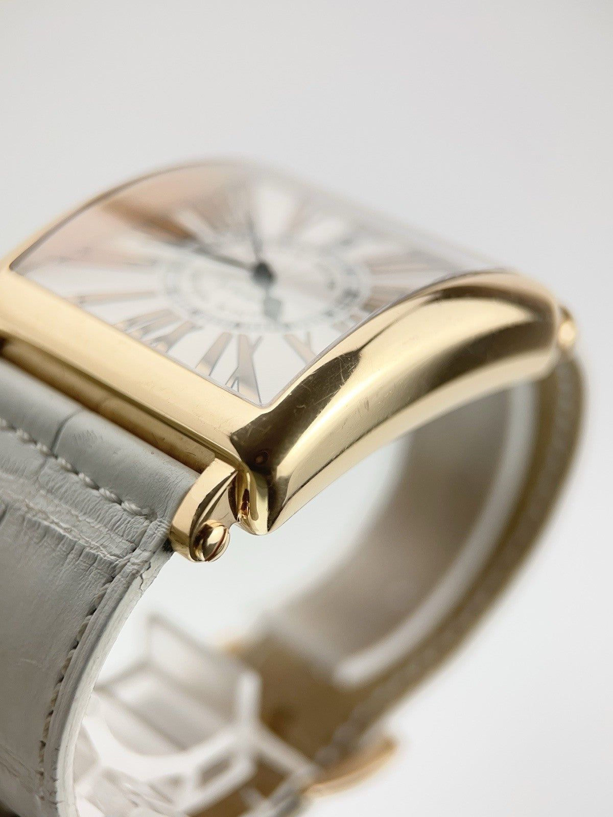 Franck Muller 18k Rose Gold Square Silver Dial 6000H