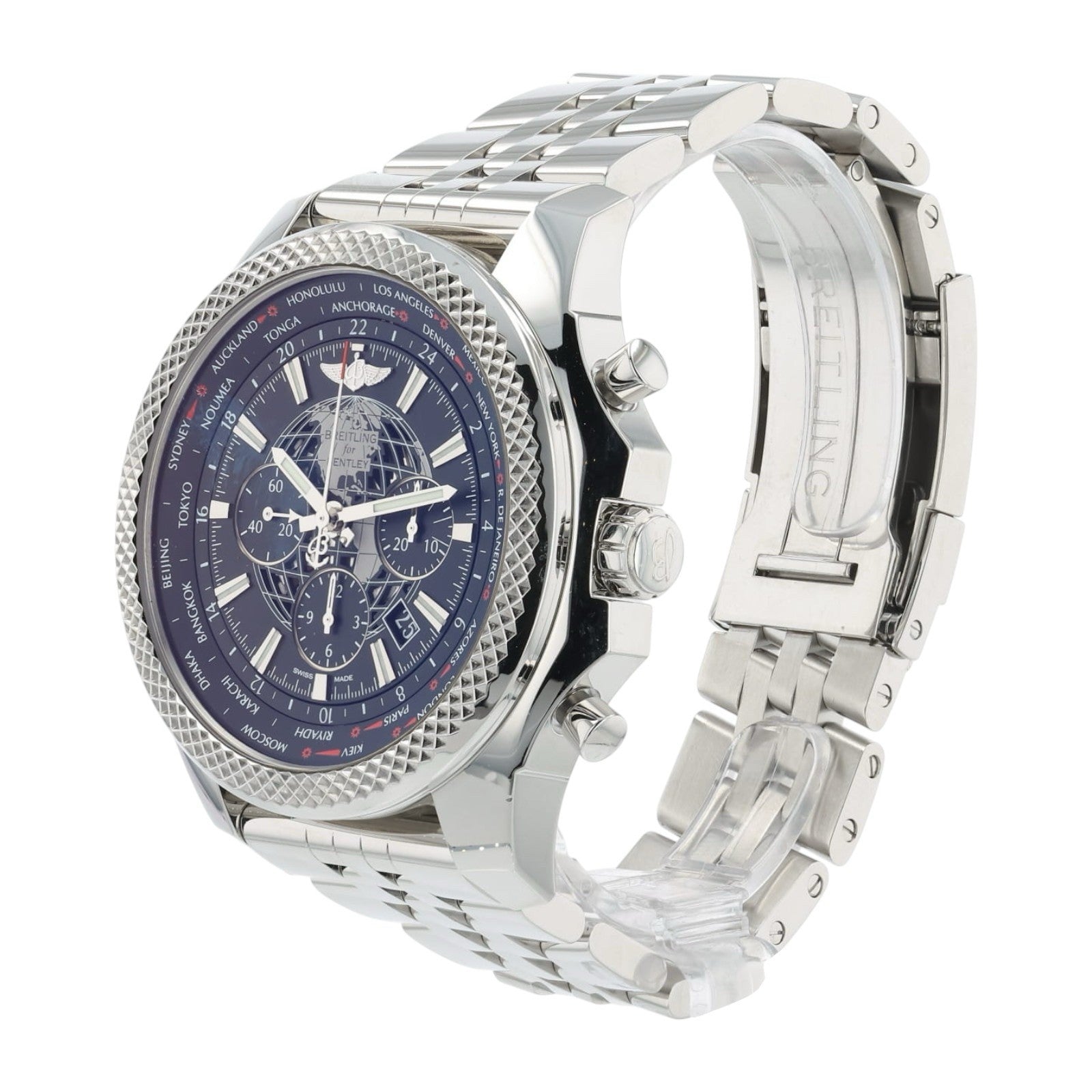 Breitling Bentley B05 Unitime Steel Black Dial 49mm Automatic Mens Watch AB0521