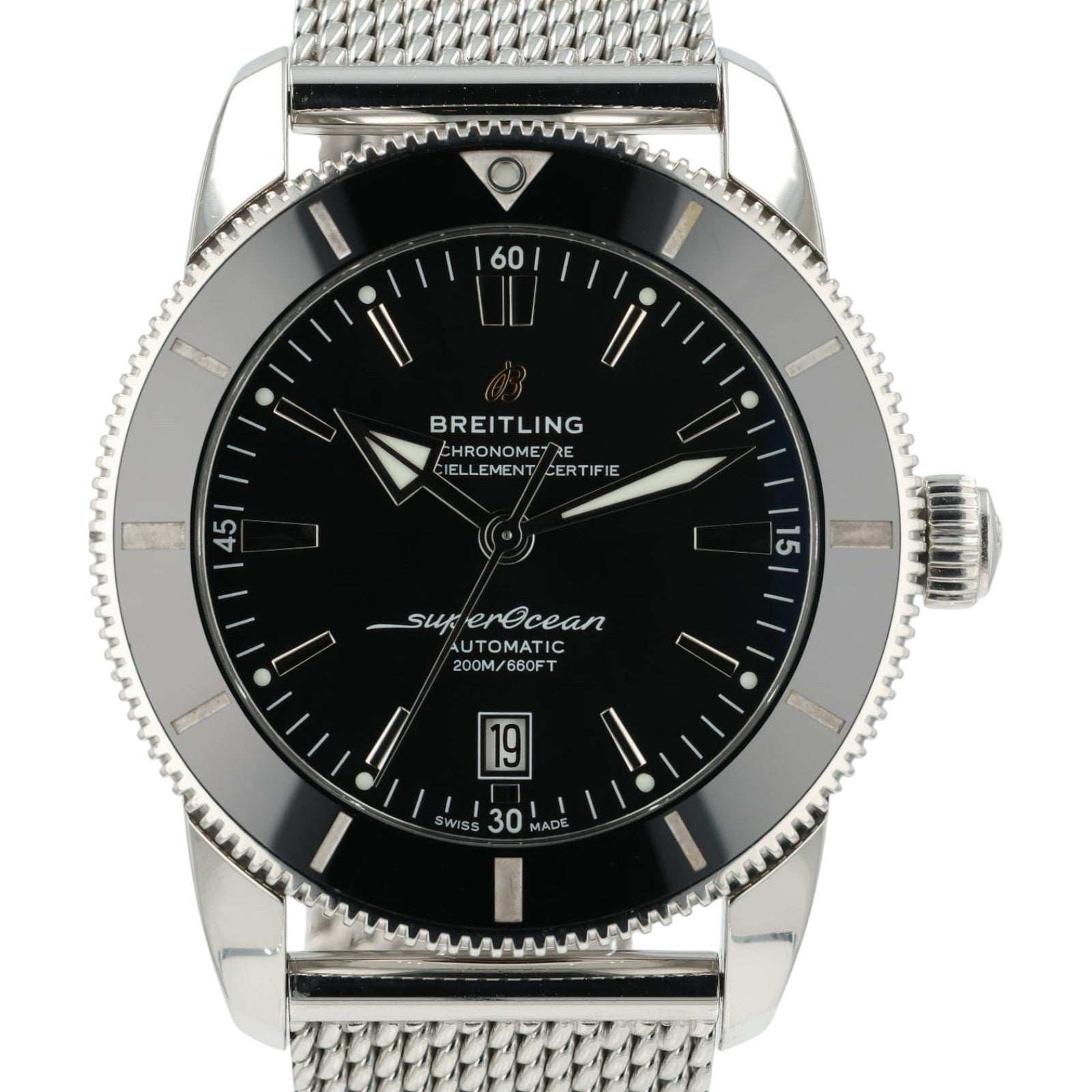 Breitling SuperOcean Heritage Black Dial Stainless Steel 46mm Automatic AB2020