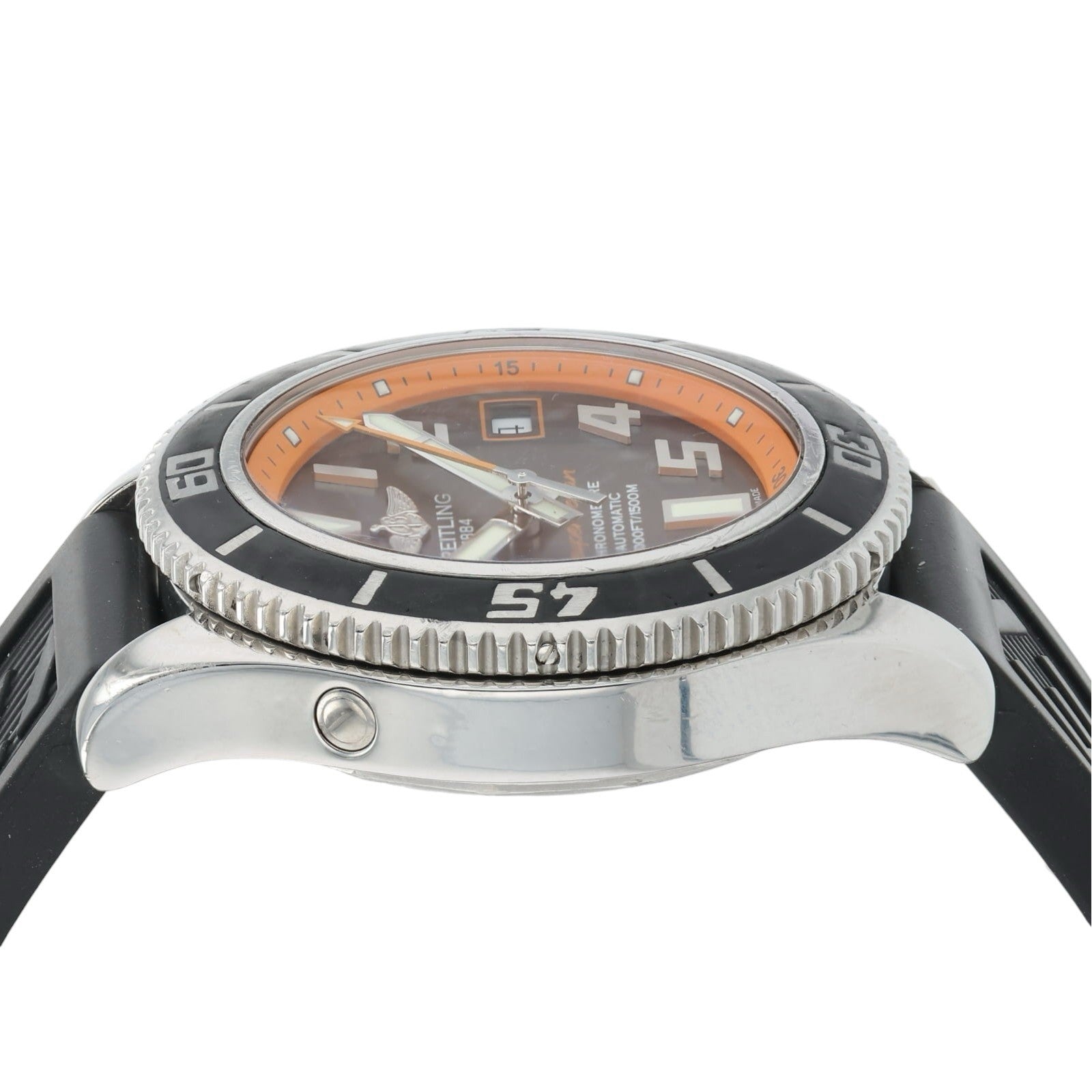 Breitling Superocean Black Dial Stainless Steel 42mm Automatic Mens Watch A17364