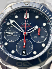 Omega Men's 212.30.44.50.03.001 Seamaster Diver Co-Axial Chrono Blue Dial Watch