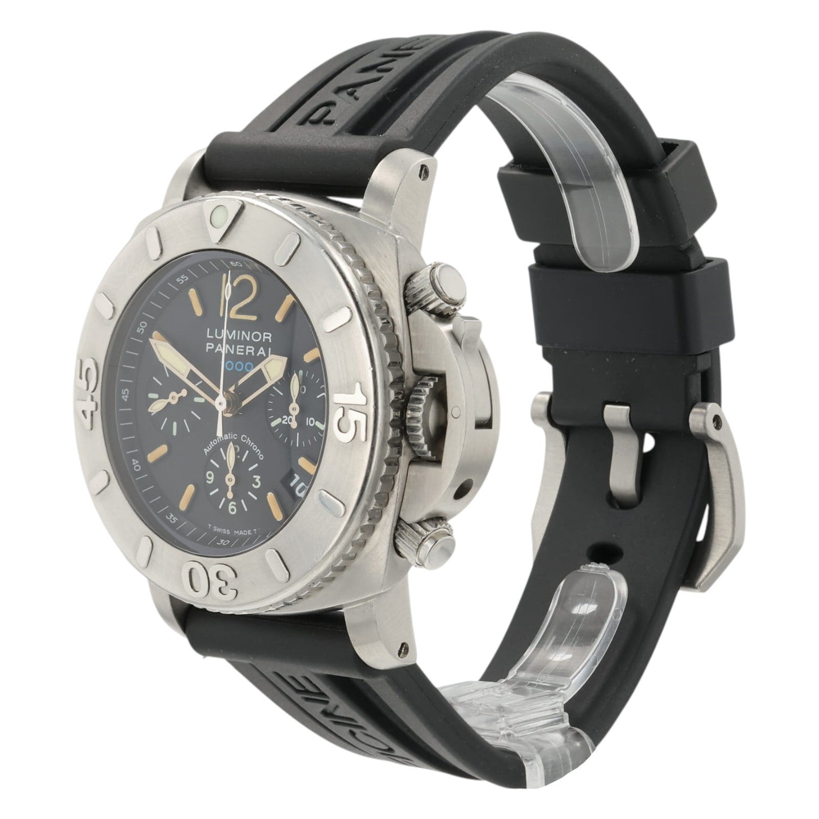 Panerai Luminor Submersible 1950 Chrono Black Dial Steel 47mm Automatic PAM00187