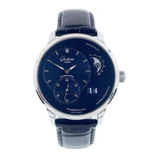 Glashutte PanoMaticLunar Steel Blue Dial 40mm Automatic Men's 1-90-02-46-32-01