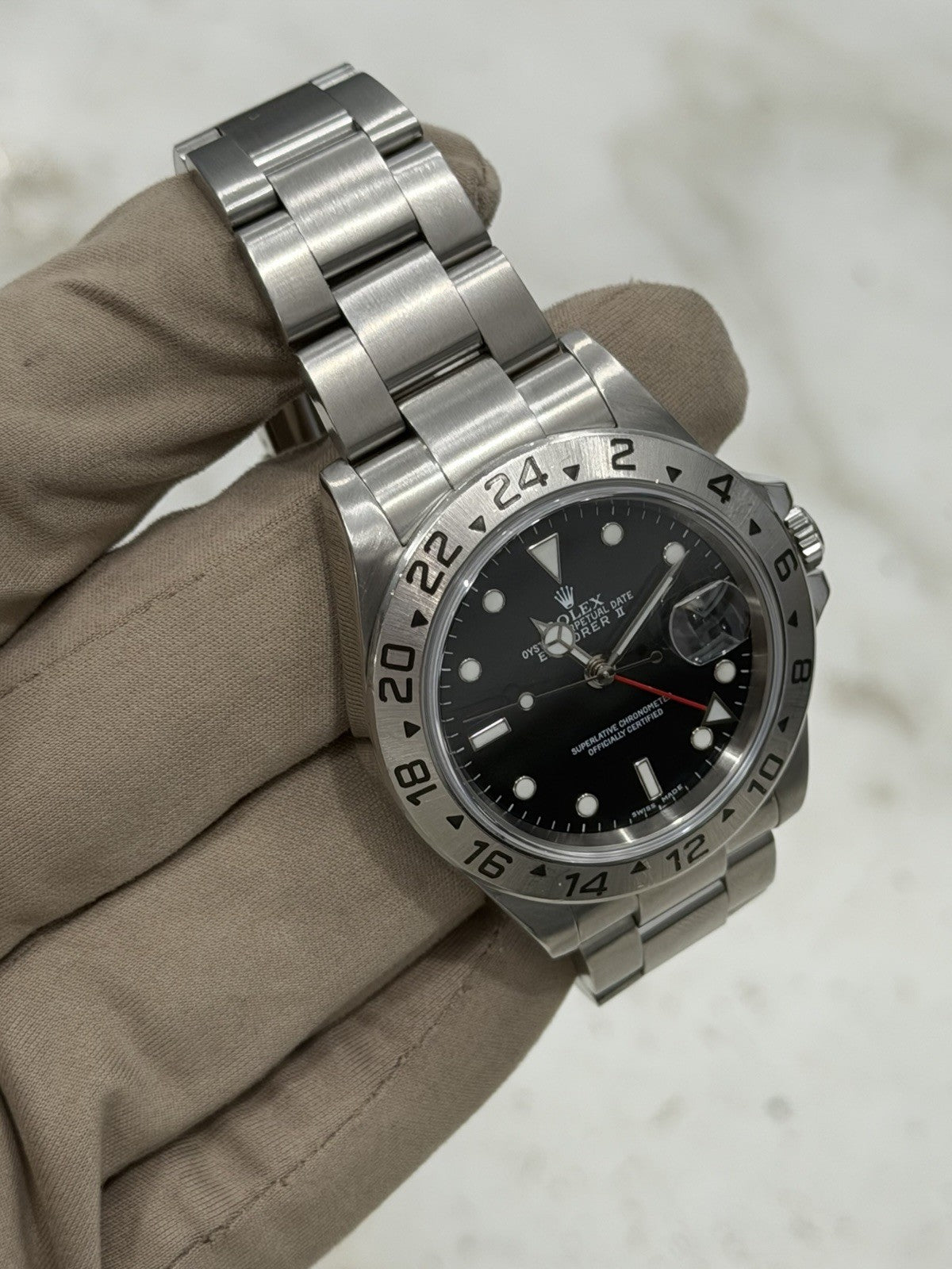 Rolex Explorer II Stainless Steel Black Dial 40mm Automatic Men's Watch 16570