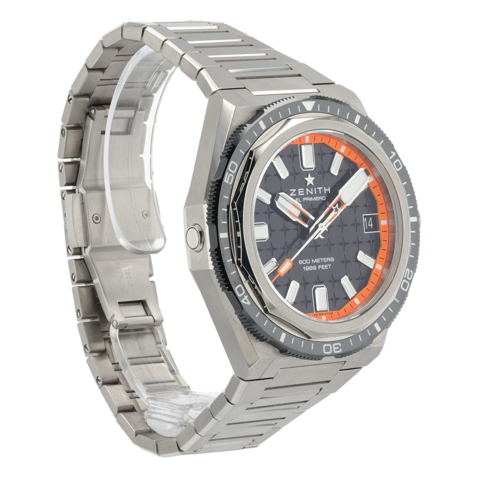 Zenith Defy Stainless Steel Black Dial 42mm Automatic Men’s Watch 95.9600.3620