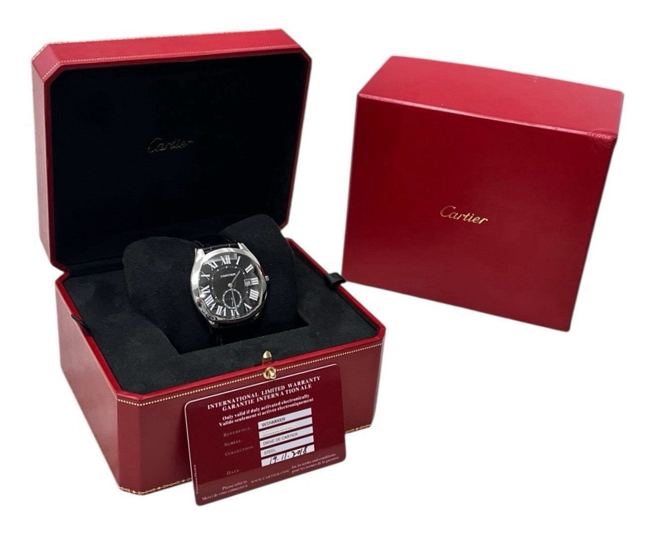 Cartier Drive de Cartier Steel Black Dial 40mm Automatic Men's Watch WSNM0009