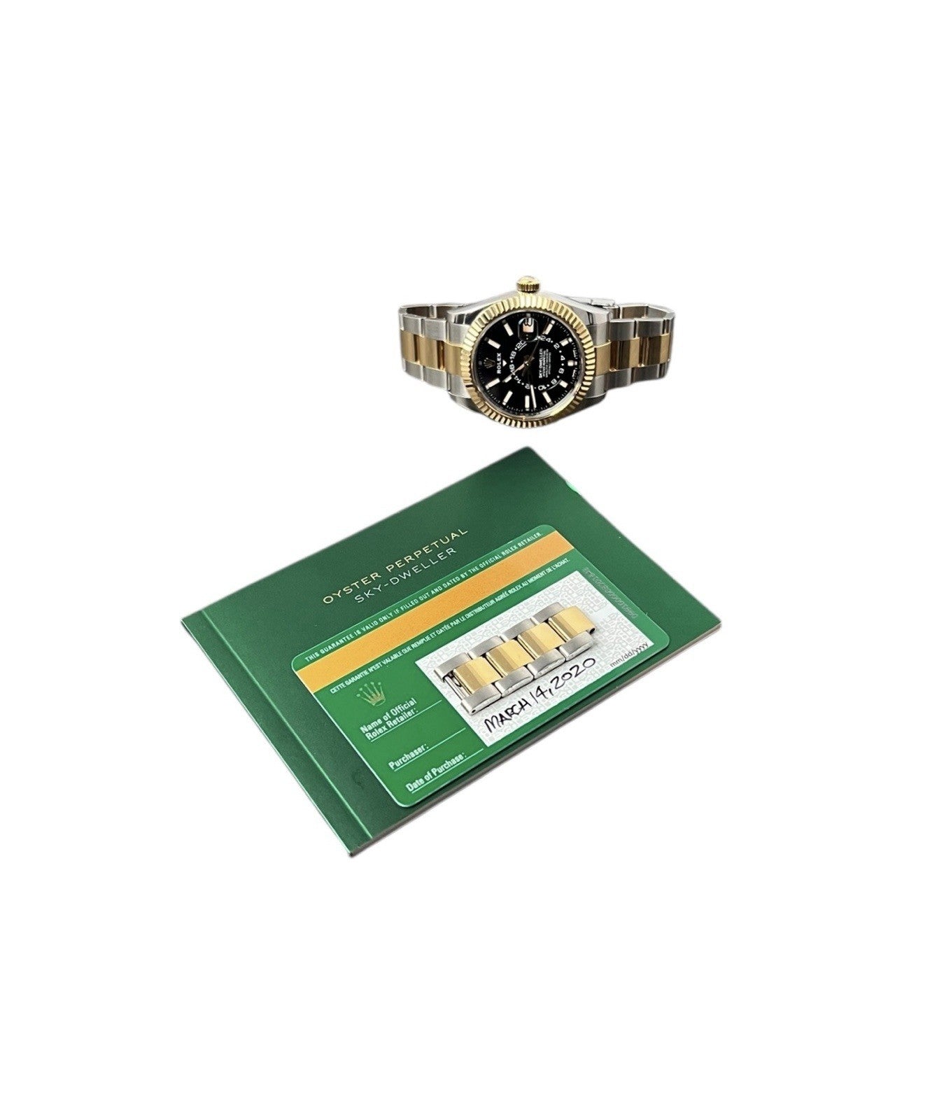 Rolex Sky-Dweller Steel & Yellow Gold Black Dial 42mm Automatic Men's 326933