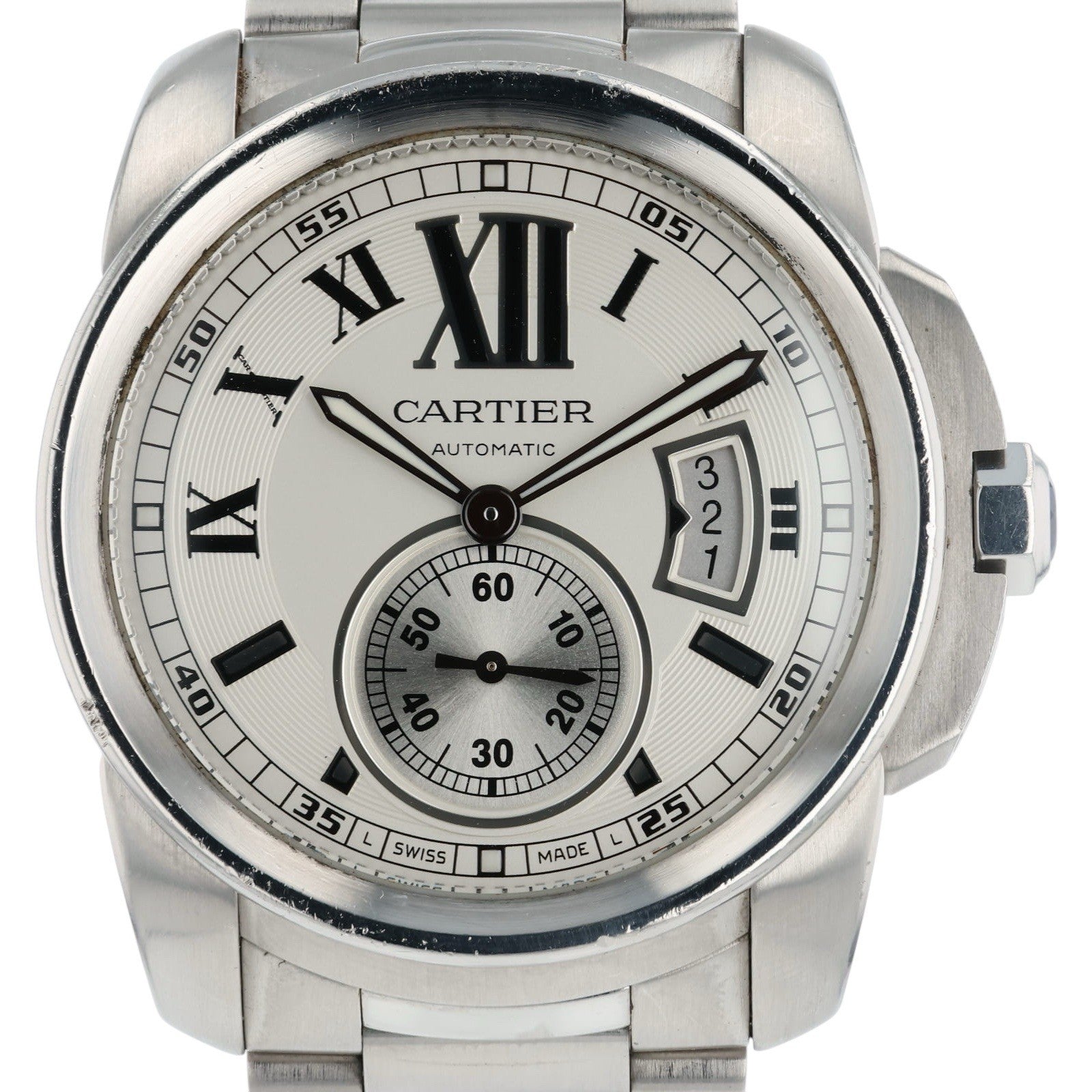 Cartier Caliber de Cartier Stainless Steel Silver Dial 42mm Automatic W7100015