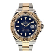 Rolex Yacht-Master 40mm Two Tone Blue Dial 18K Yellow Gold Steel Bracelet 16623