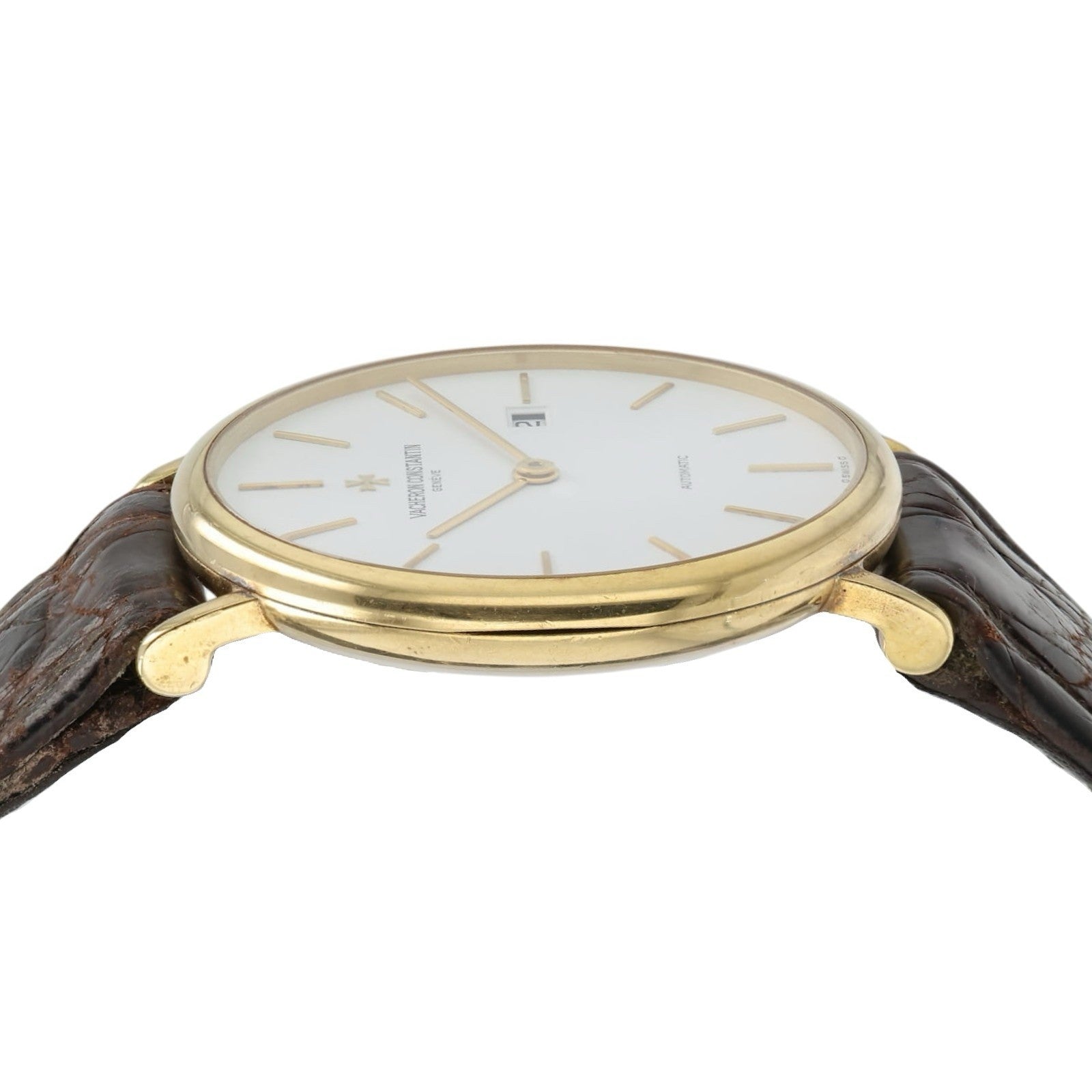 Vacheron Constantin White Dial 18k Yellow Gold 32mm Automatic Men’s Watch 48002