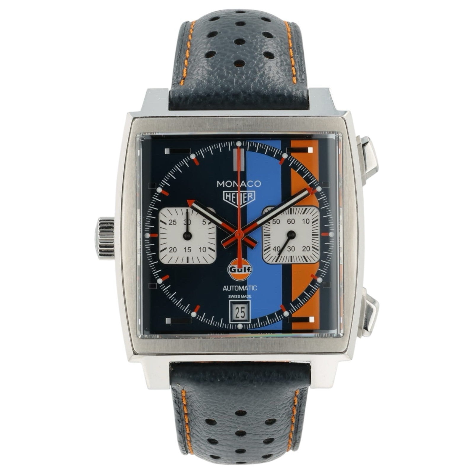 Tag Heuer Monaco Gulf Blue Dial Stainless Steel 39mm Automatic Men’s CAW211R