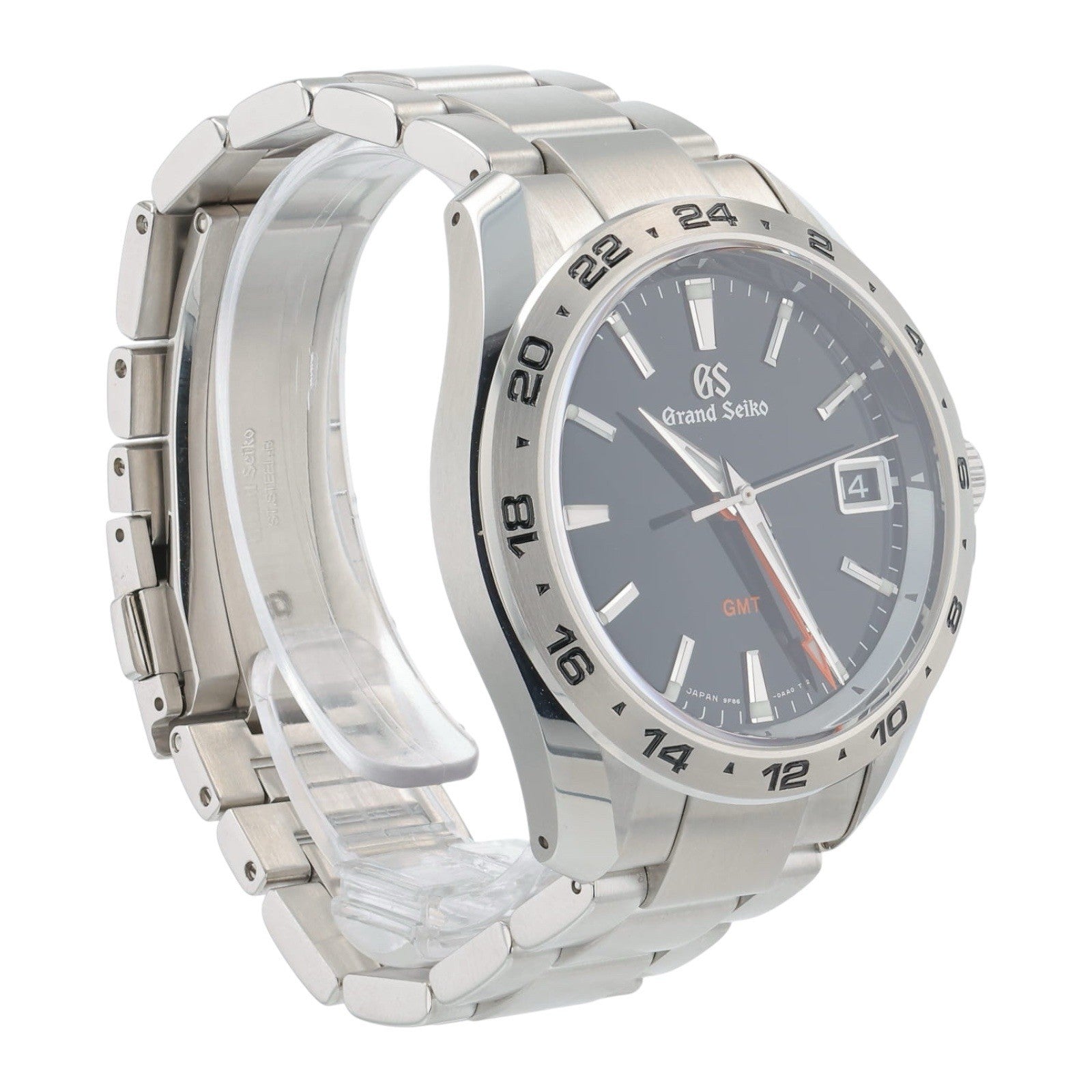 Grand Seiko Sport Stainless Steel Black Dial 39mm Quartz Movement Mens SBGN003