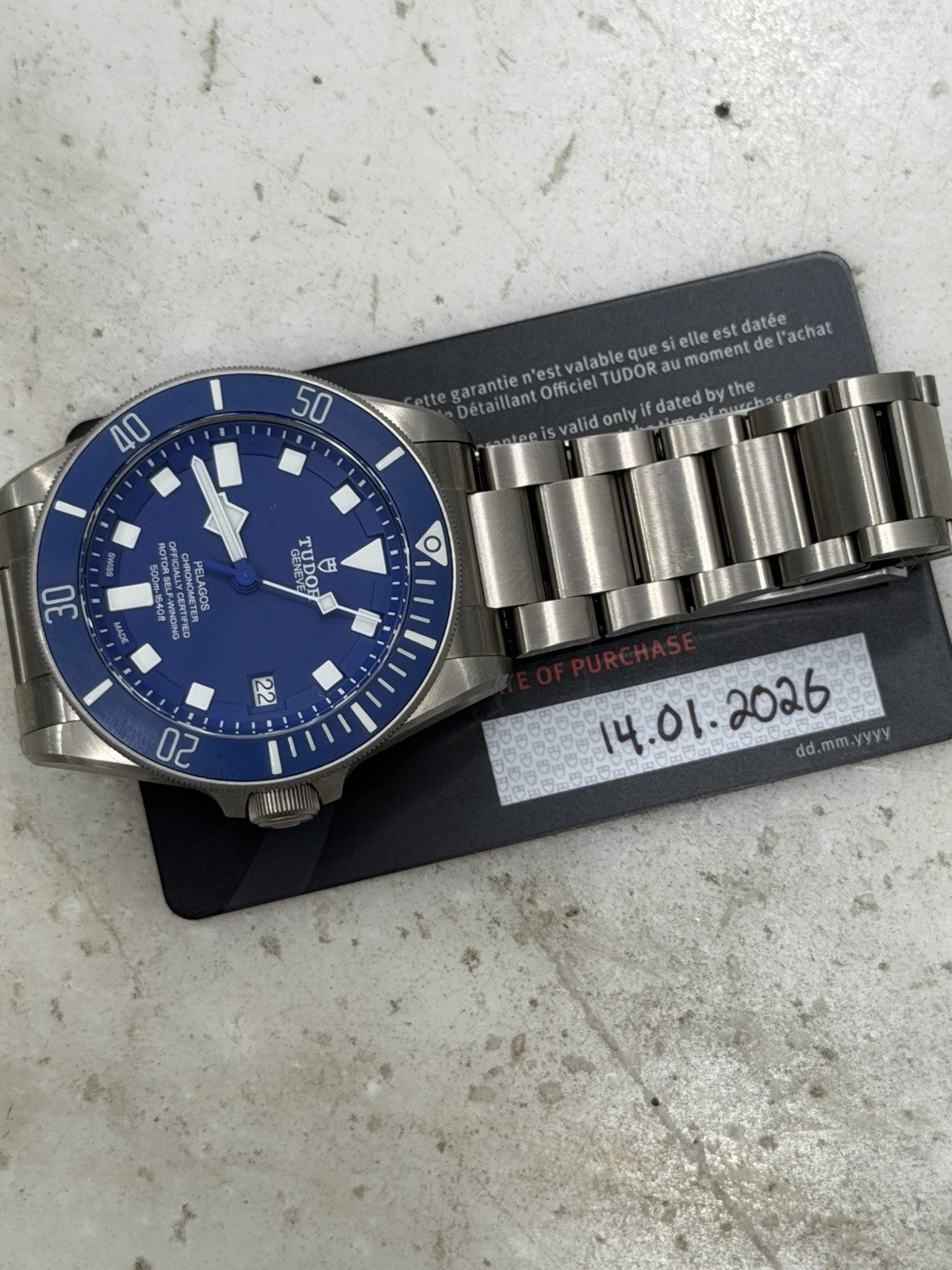 2026 Tudor Pelagos Date Blue Dial Titanium Men's Watch 25600TB - Box & Papers