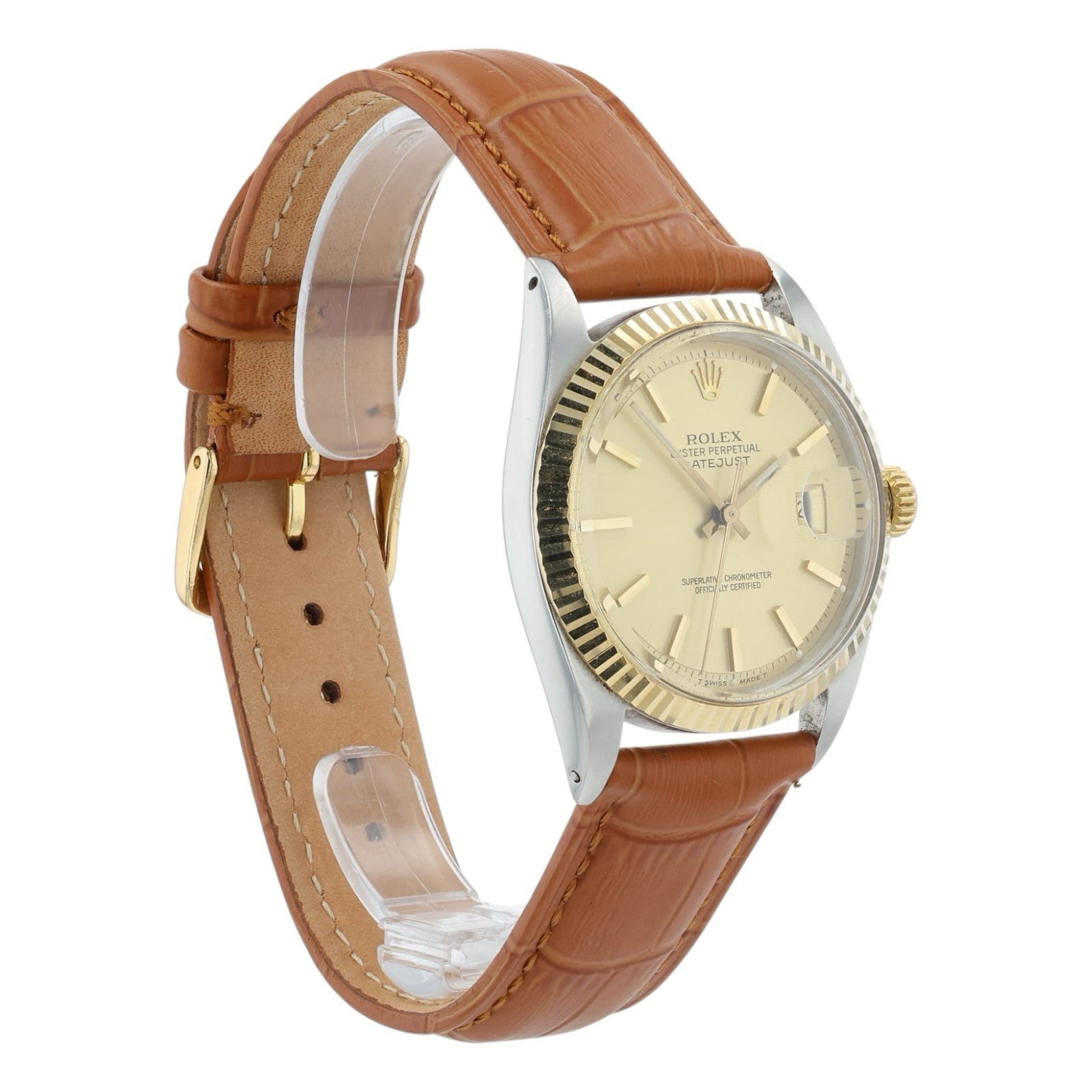 Rolex Datejust Champagne Dial Gold & Steel 36mm Automatic Men’s Watch 1603