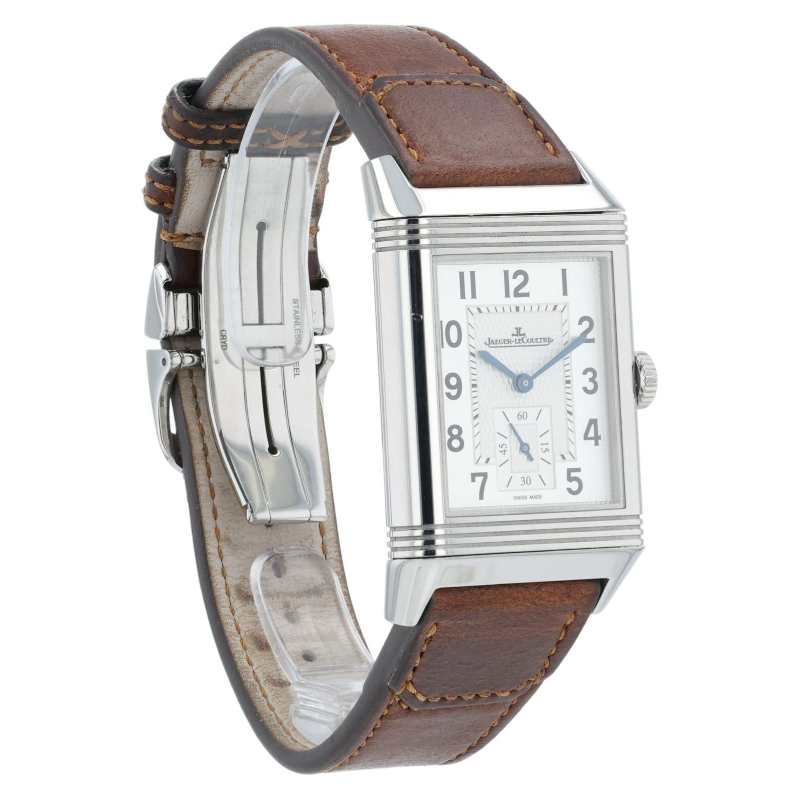 Jaeger-LeCoultre Reverso Silver & Black Dial Steel 28mm Manual Wind Q3848422