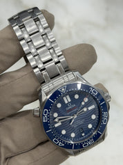 2025 Omega Seamaster Date 300m Diver Blue Ceramic Watch 210.30.42.20.03.001
