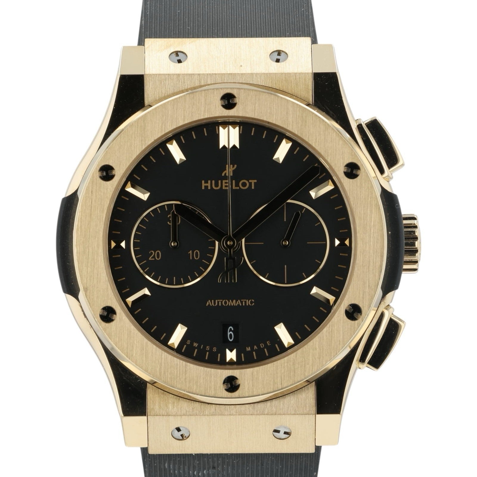 Hublot Classic Fusion Black Dial 18k Yellow Gold 42mm Auto Watch 541.VX.1130.RX