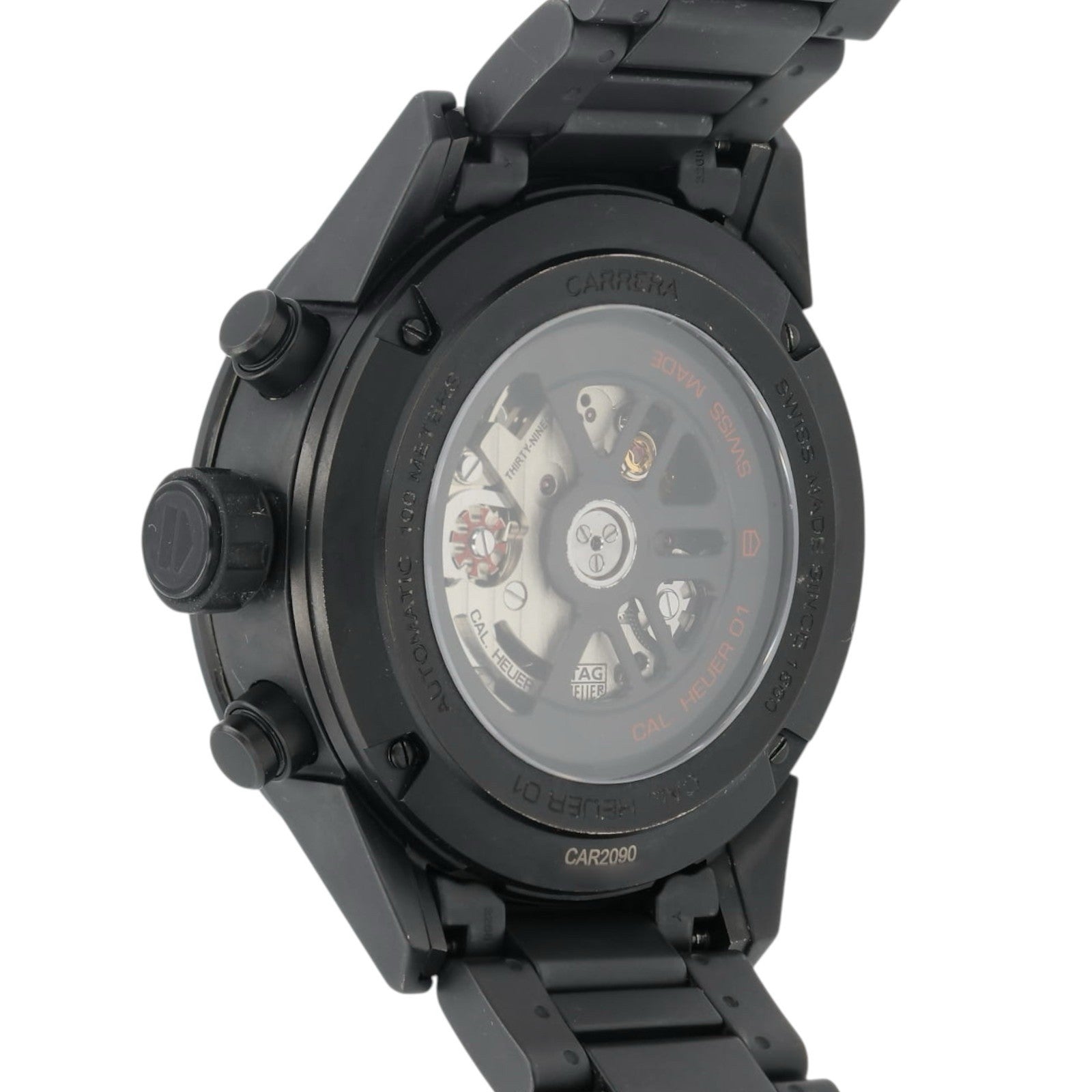 Tag Heuer Carrera Calibre Black Dial Ceramic 43mm Automatic Men's Watch CAR2090