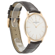 Vacheron Constantin Patrimony White Dial 18k Rose Gold Manual Wind Mens 81180