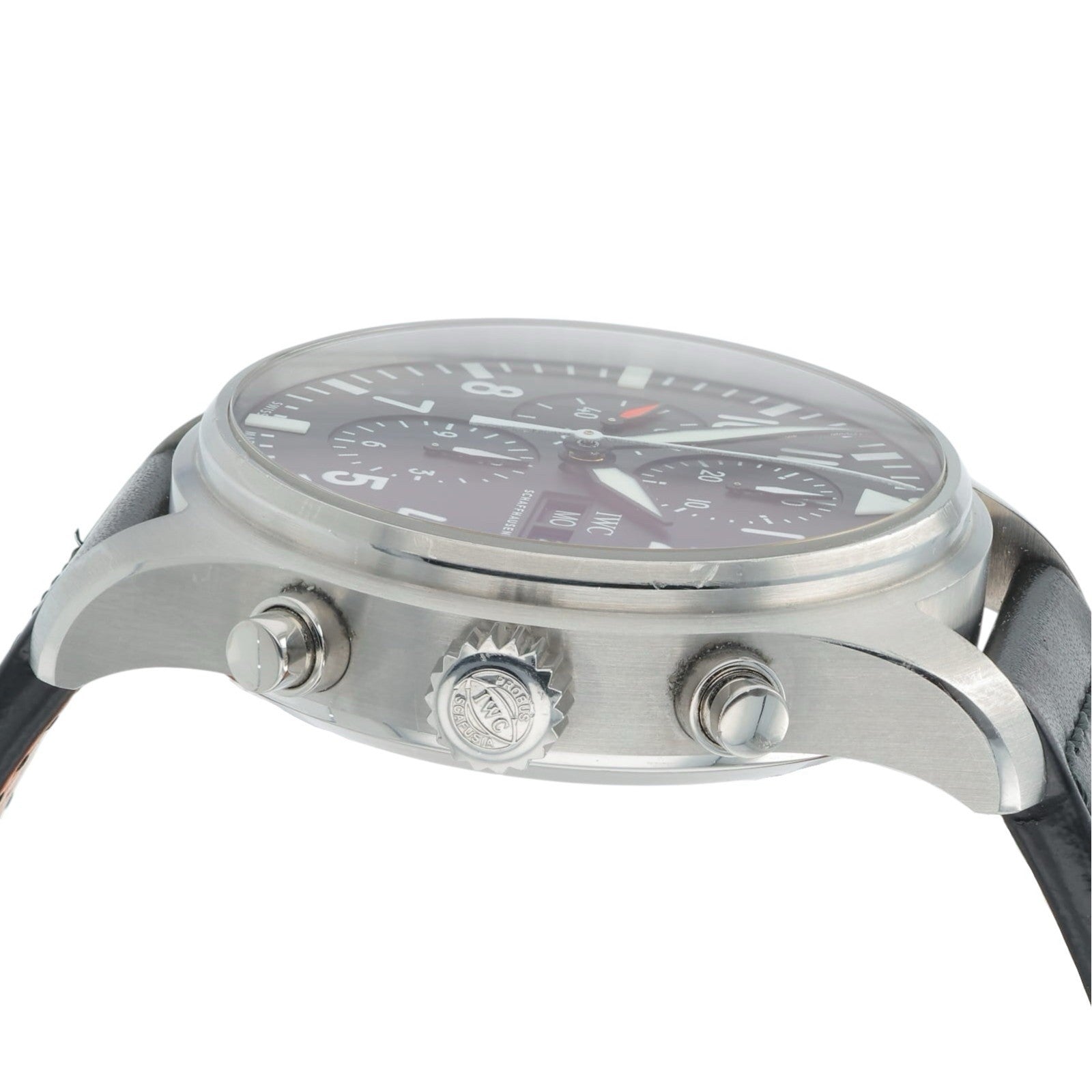 IWC Pilot Chronograph Stainless Steel Black Dial 43mm Automatic Mens IW377709