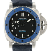 Panerai Submersible Azzuro Black Dial Steel 42mm Automatic Mens Watch PAM01209