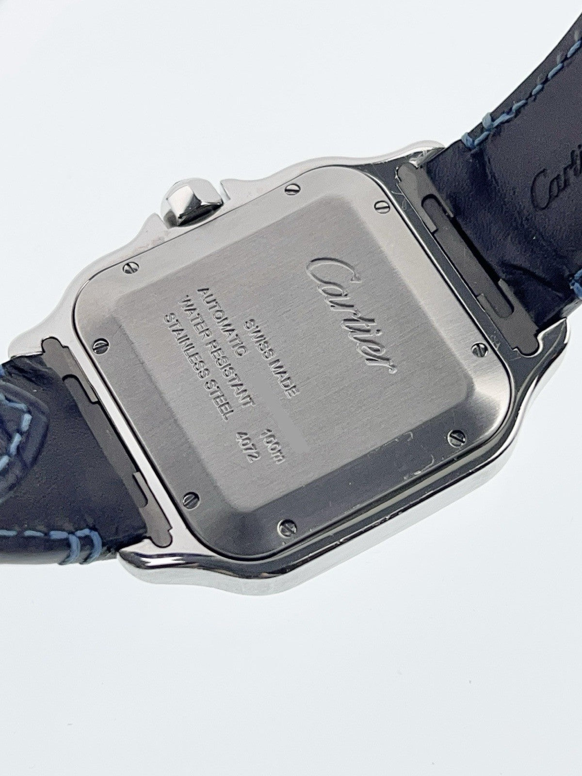 Cartier Santos Stainless Steel Blue Dial 40mm Automatic Men's Watch WSSA0039