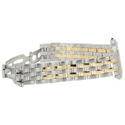 Cartier Panthere Silver Dial Steel and Gold 27mm Quartz Diamond Watch 1100