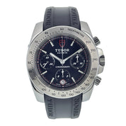 Tudor Sport Chronograph Stainless Steel Black Dial 41mm Automatic Mens 20300 B&P