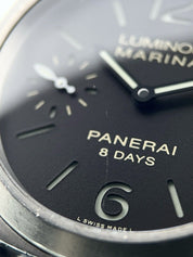 Panerai Luminor Marina 8 Days Titanium Black Dial 44mm Manual Wind Mens PAM00564