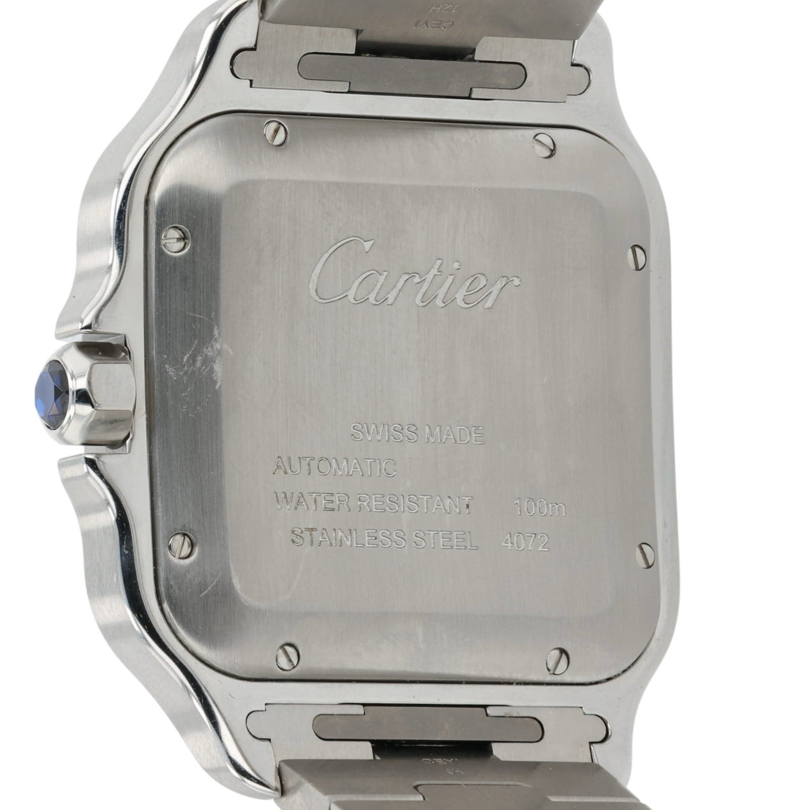 Cartier Santos Gold & Steel Silver Dial 39mm Automatic Men's Watch W2SA0006