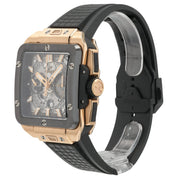 Hublot Square Big Bang Skeleton Dial 18k Rose Gold 42mm Automatic 821.OM.0180.RX