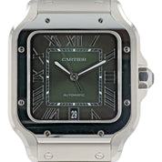 Cartier Santos Large Stainless Steel Green Dial 39mm Automatic Men’s WSSA0062