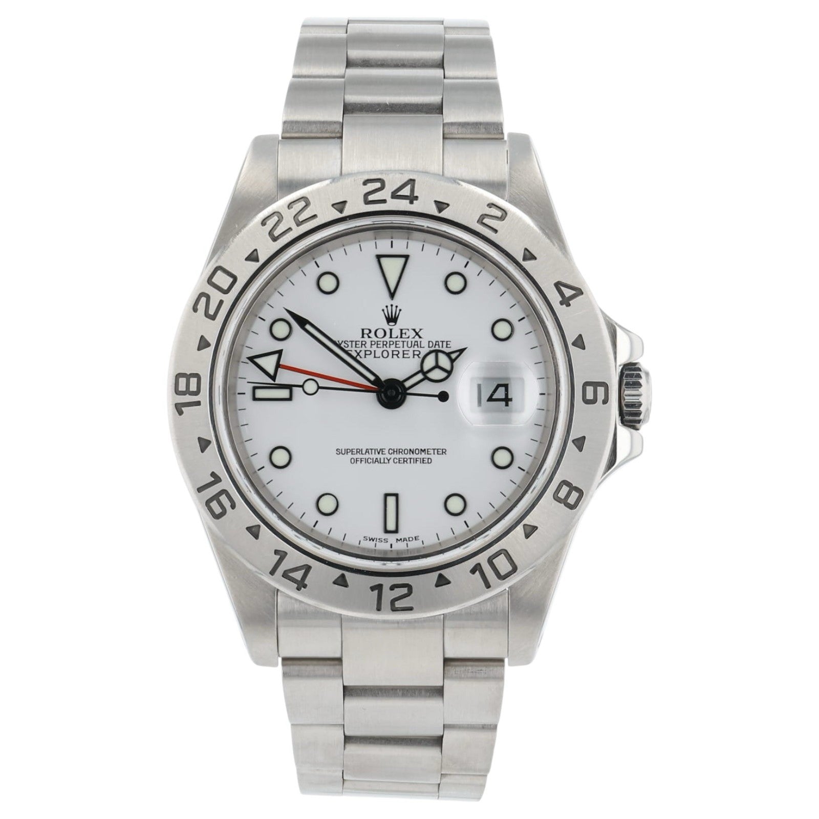 Rolex Explorer Stainless Steel White Dial 40mm Automatic Men’s Watch 16570