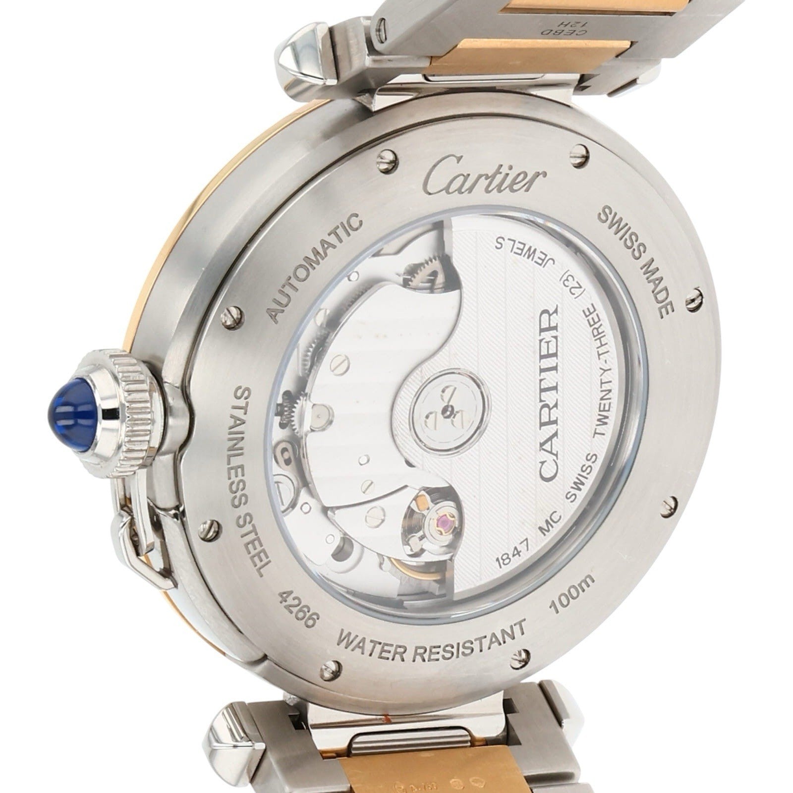 Cartier Pasha Gold & Steel Silver Dial 41mm Automatic Men’s Watch W2PA0009