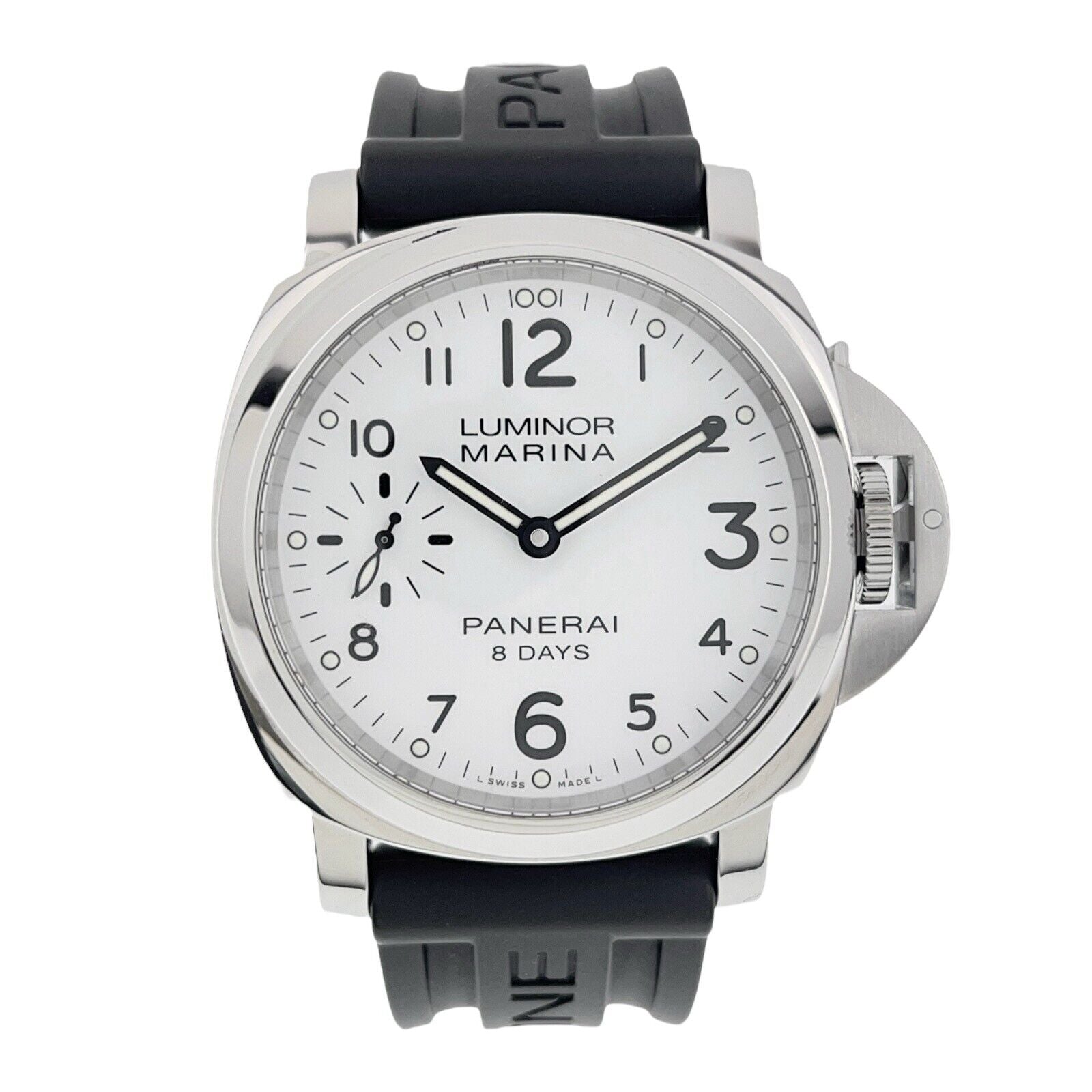 Panerai Luminor Marina 8 Days Steel White Dial 44mm Manual Wind Men’s PAM00563