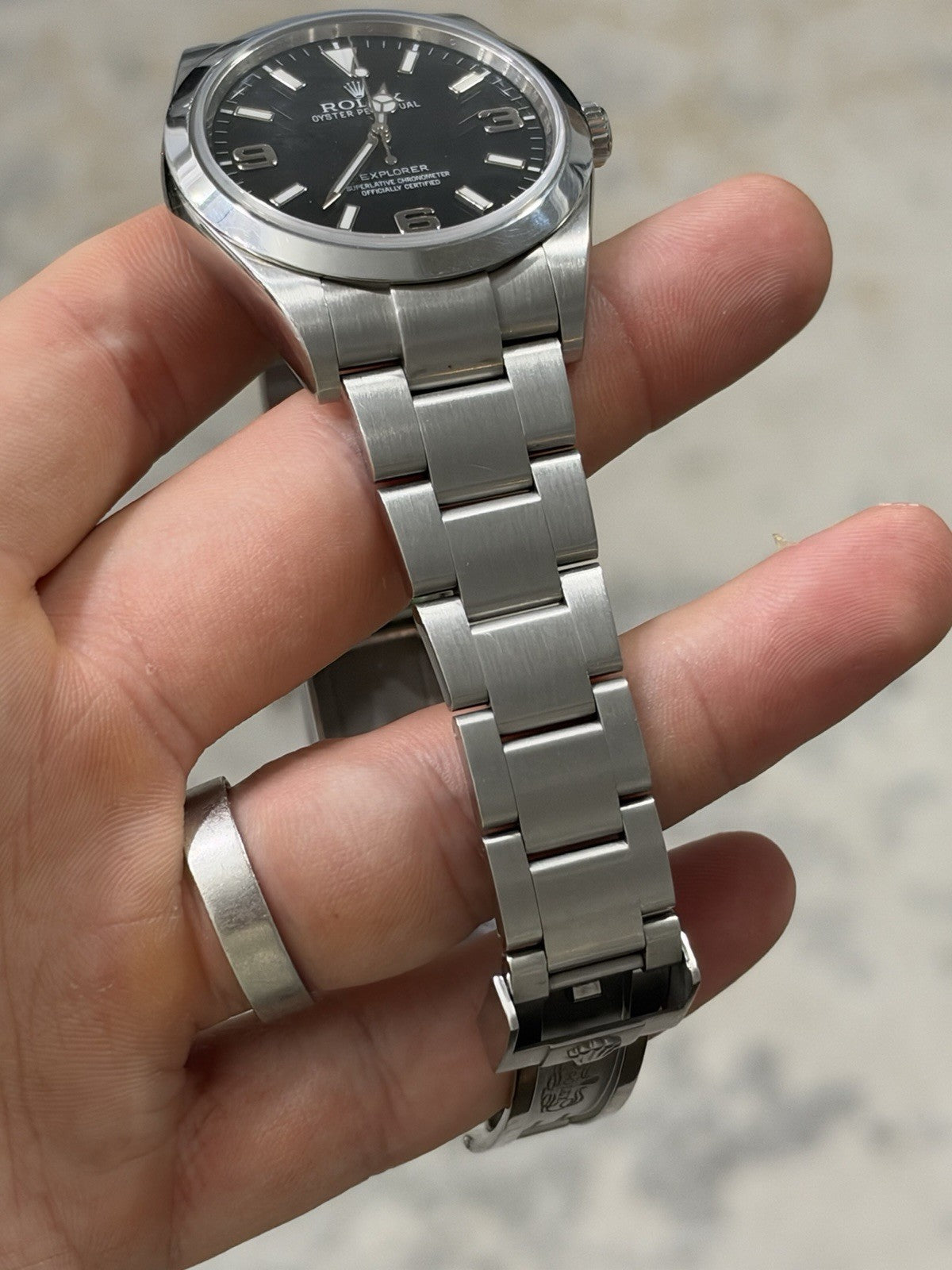 2012 Rolex Explorer Steel 39mm MK1 Auto Men’s Watch 214270 W/ Card - READ