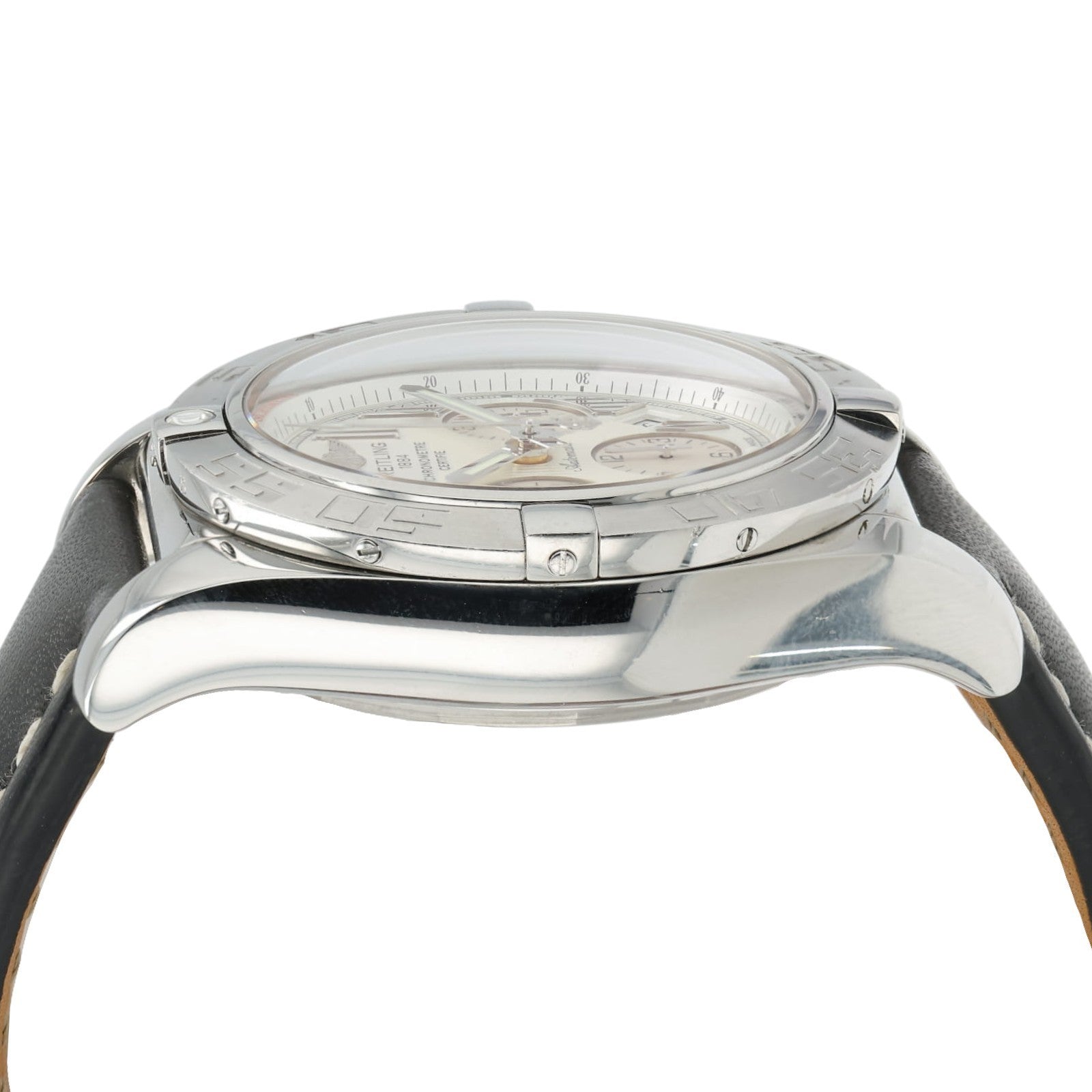 Breitling Chronomat Silver Dial Stainless Steel 44mm Automatic Mens Watch AB0110