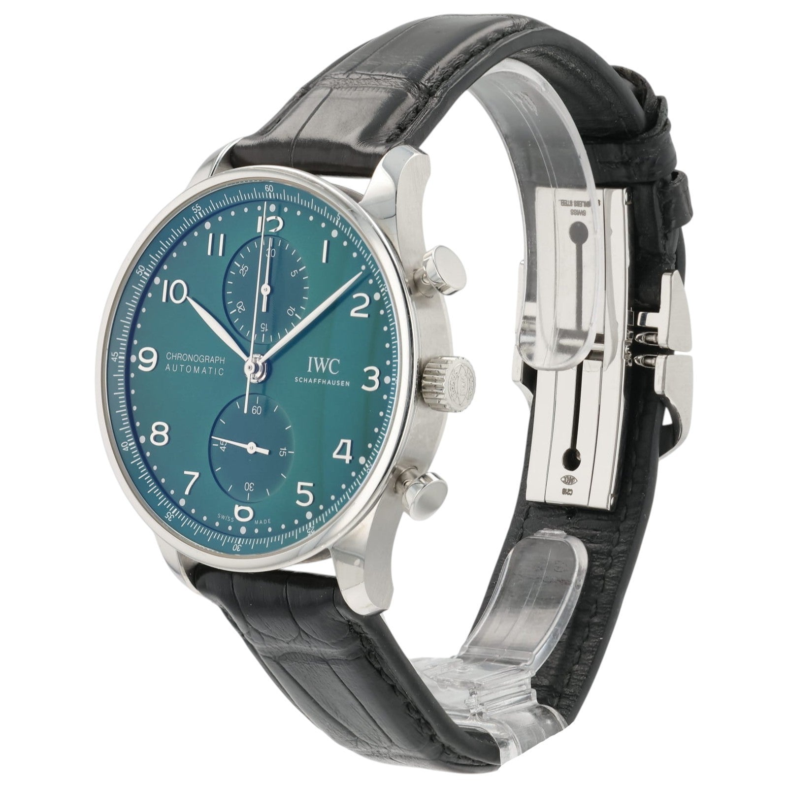 IWC Portugieser Chrono Green Dial Stainless Steel 41mm Automatic Mens IW371615