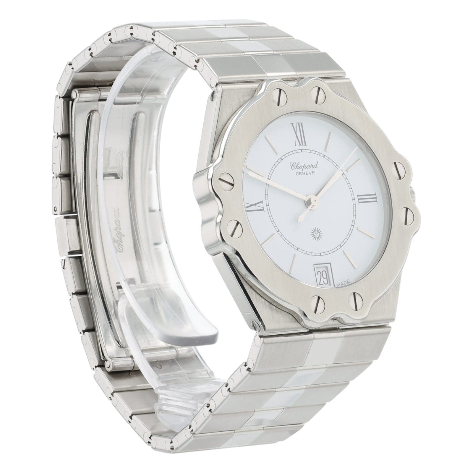 Chopard St. Moritz White Dial Stainless Steel 35mm Automatic Unisex Watch 8075