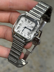 2023 Cartier Santos Automatic Stainless White Dial Midsize Watch 35mm WSSA0029