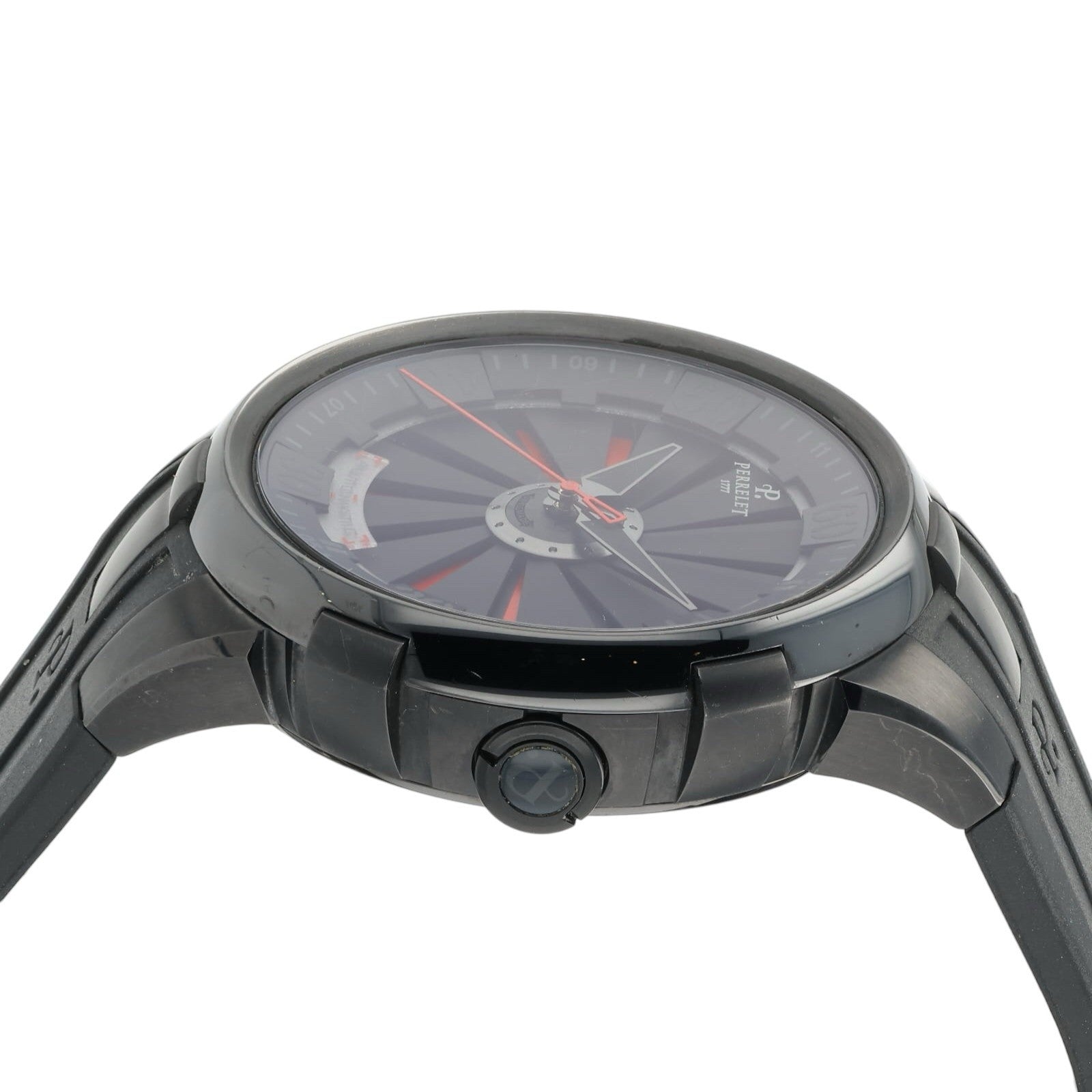 Perrelet Turbine Black Dial Stainless Steel 48mm Automatic Mens Watch A1051