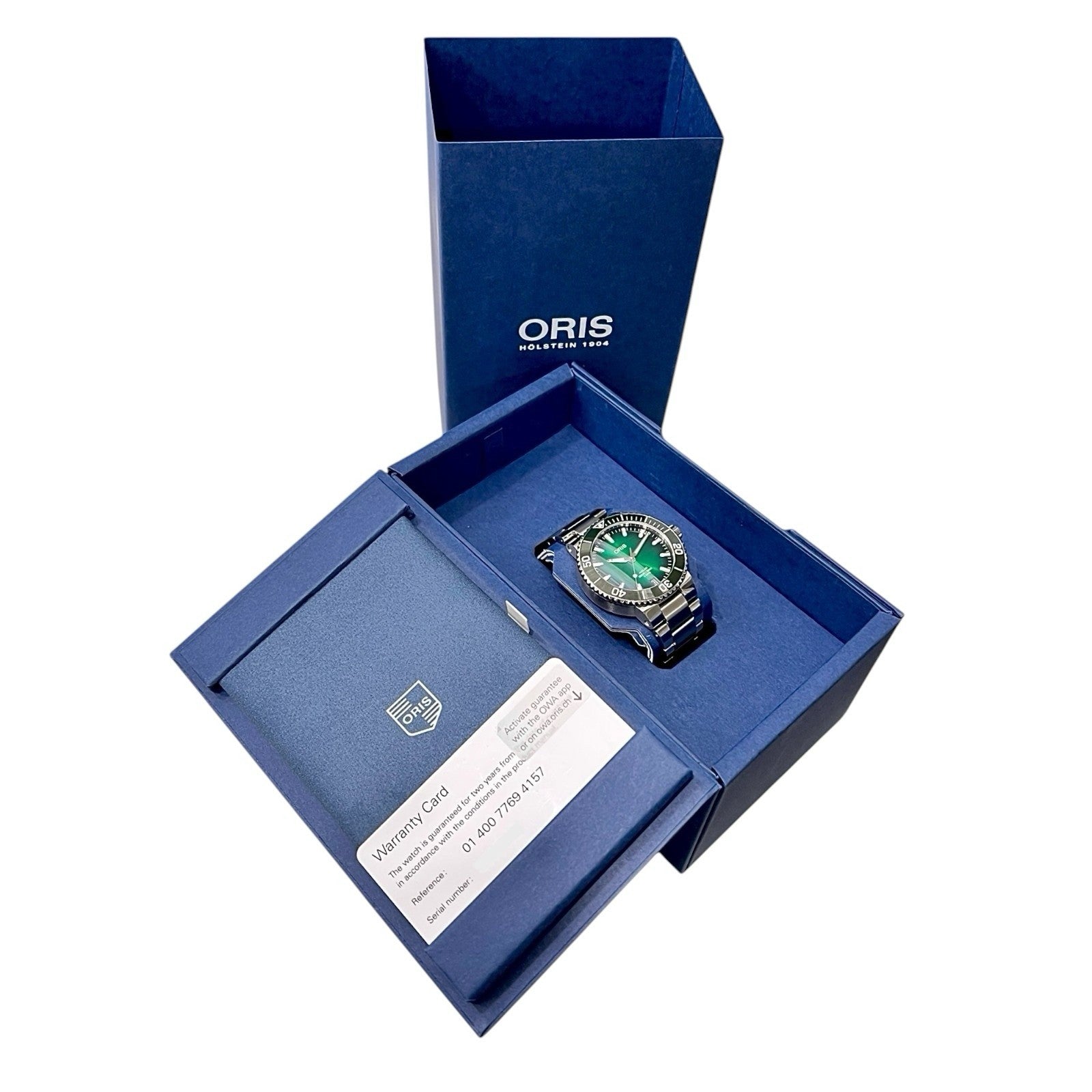Oris Aquis Date Stainless Steel Green Dial 42mm Automatic Men’s Watch 7769