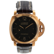 Panerai Luminor 18k Rose Gold Brown Dial 42mm Automatic Men’s Watch PAM00393