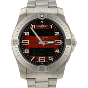 Breitling Aerospace Orange Dial Titanium 43mm Quartz Movement Mens Watch EB7010