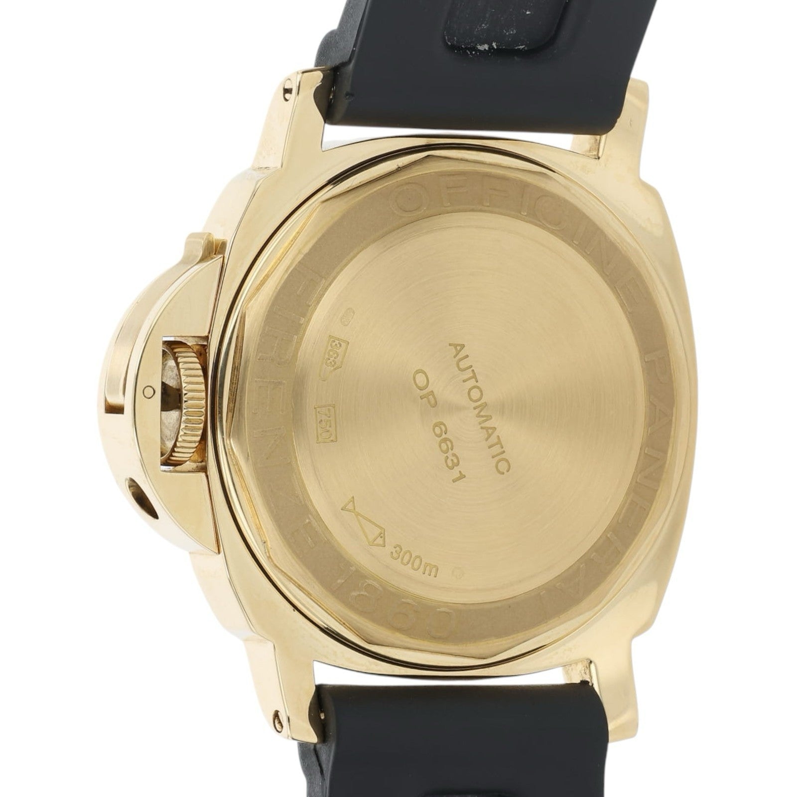 Panerai Luminor Marina Black Dial 18k Yellow Gold 44mm Automatic Mens PAM00140