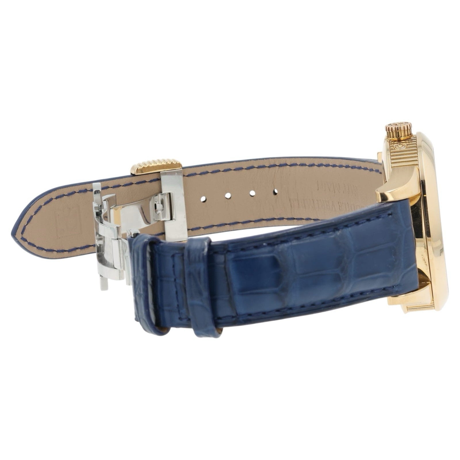 Perrelet Moon Phase Cream & Blue Dial 18k Yellow Gold 40mm Automatic Watch A3013